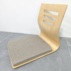 Floor Chair Birch Wood Frame Ergonomic Back Support