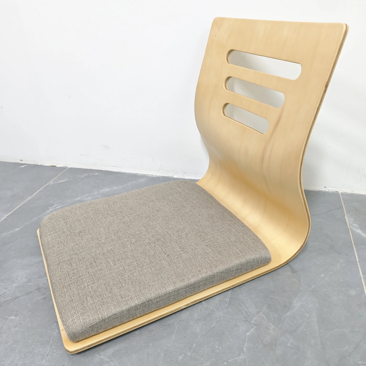 Floor Chair Birch Wood Frame Ergonomic Back Support