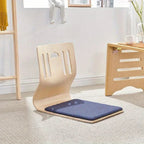 Floor Chair Birch Wood Frame Ergonomic Back Support