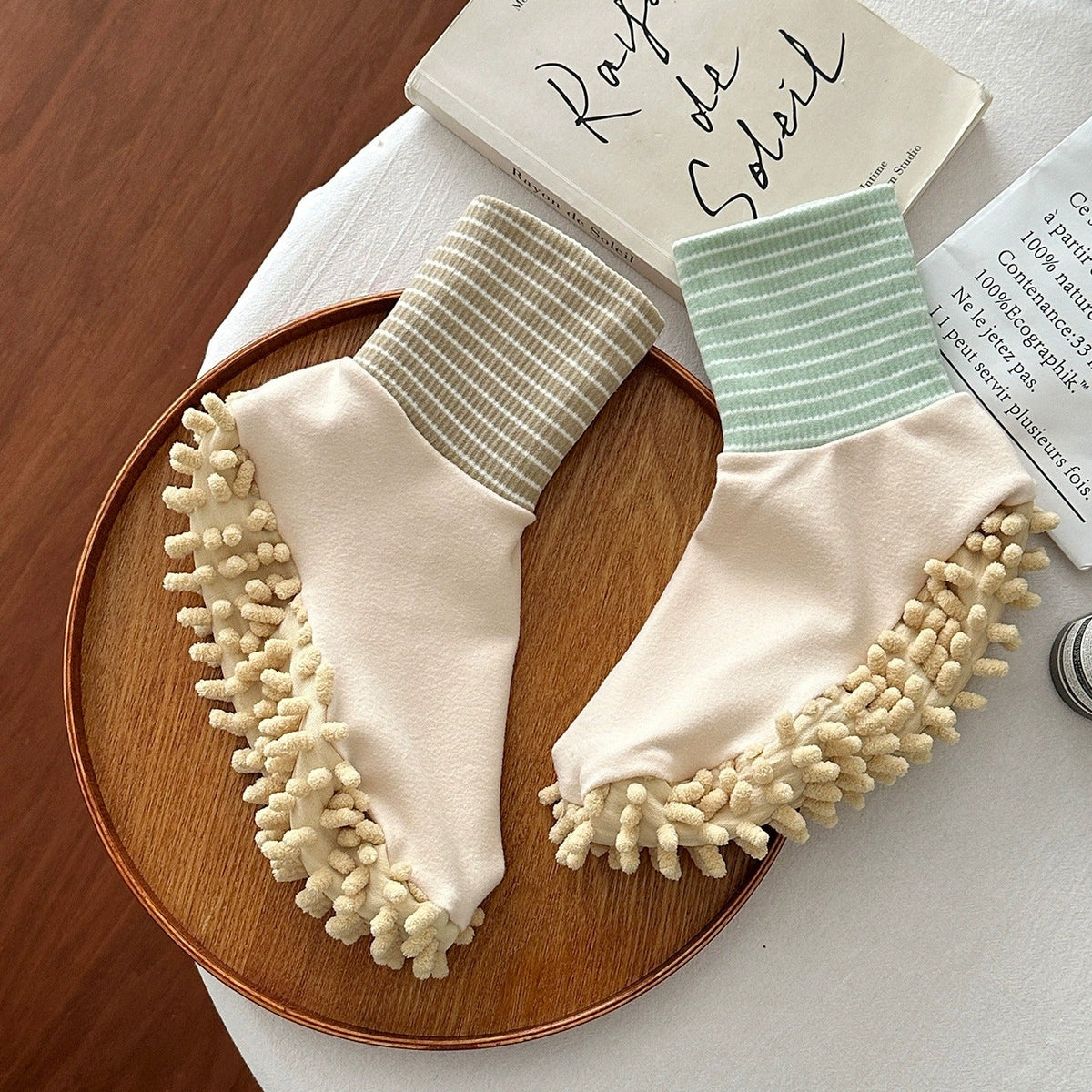 Floor Cleaning Slippers Microfiber Slip-On Machine Washable