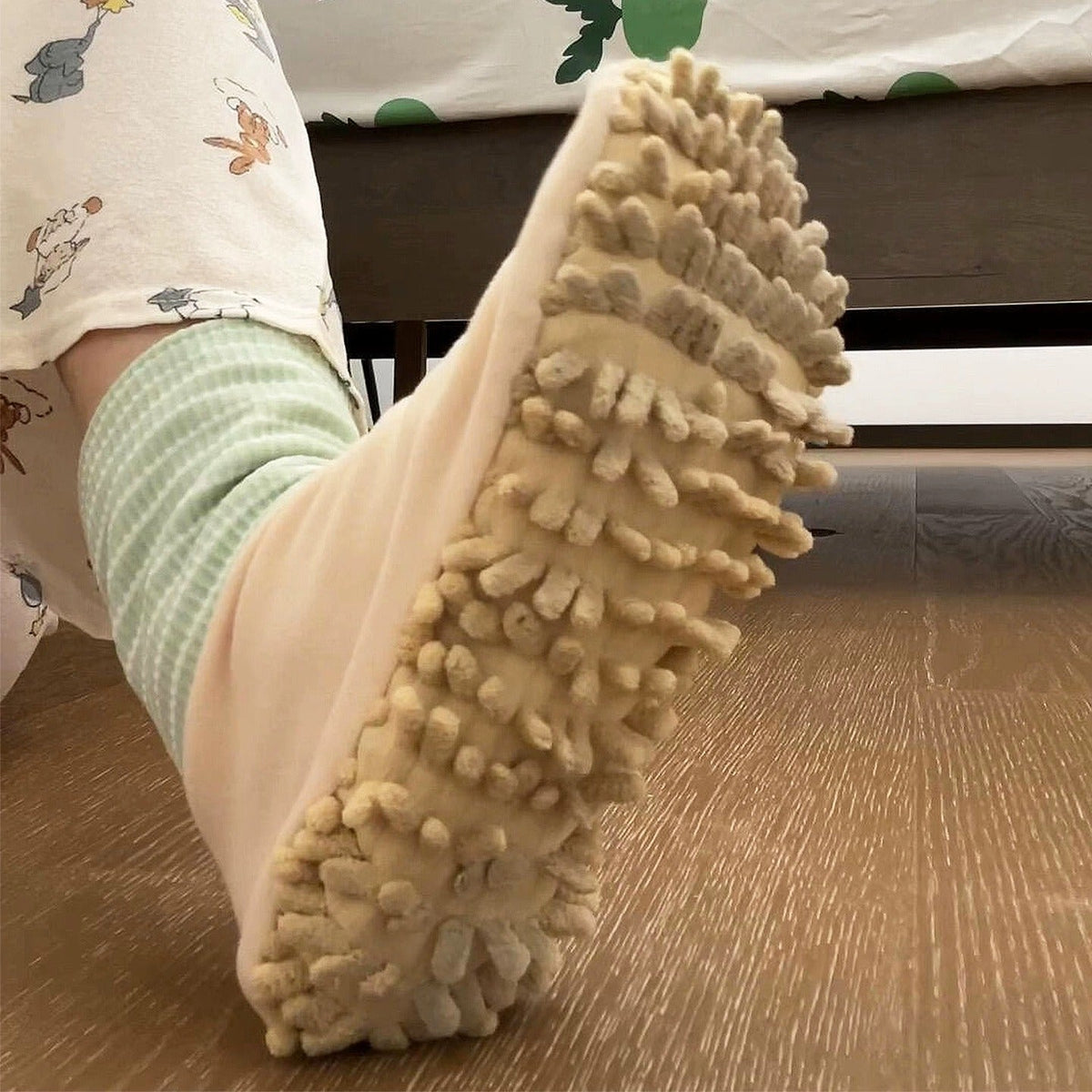 Floor Cleaning Slippers Microfiber Slip-On Machine Washable