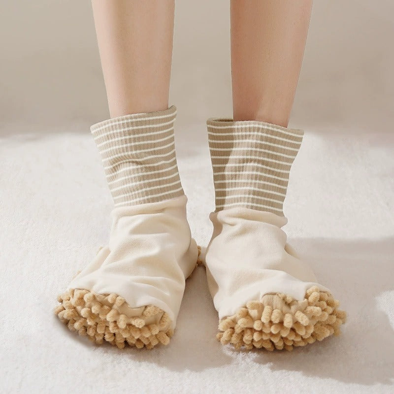 Floor Cleaning Slippers Microfiber Slip-On Machine Washable