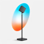 Floor Lamp LED Ring Slim Aluminum Sunset Red