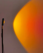 Floor Lamp LED Ring Slim Aluminum Sunset Red