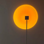 Floor Lamp LED Ring Slim Aluminum Sunset Red