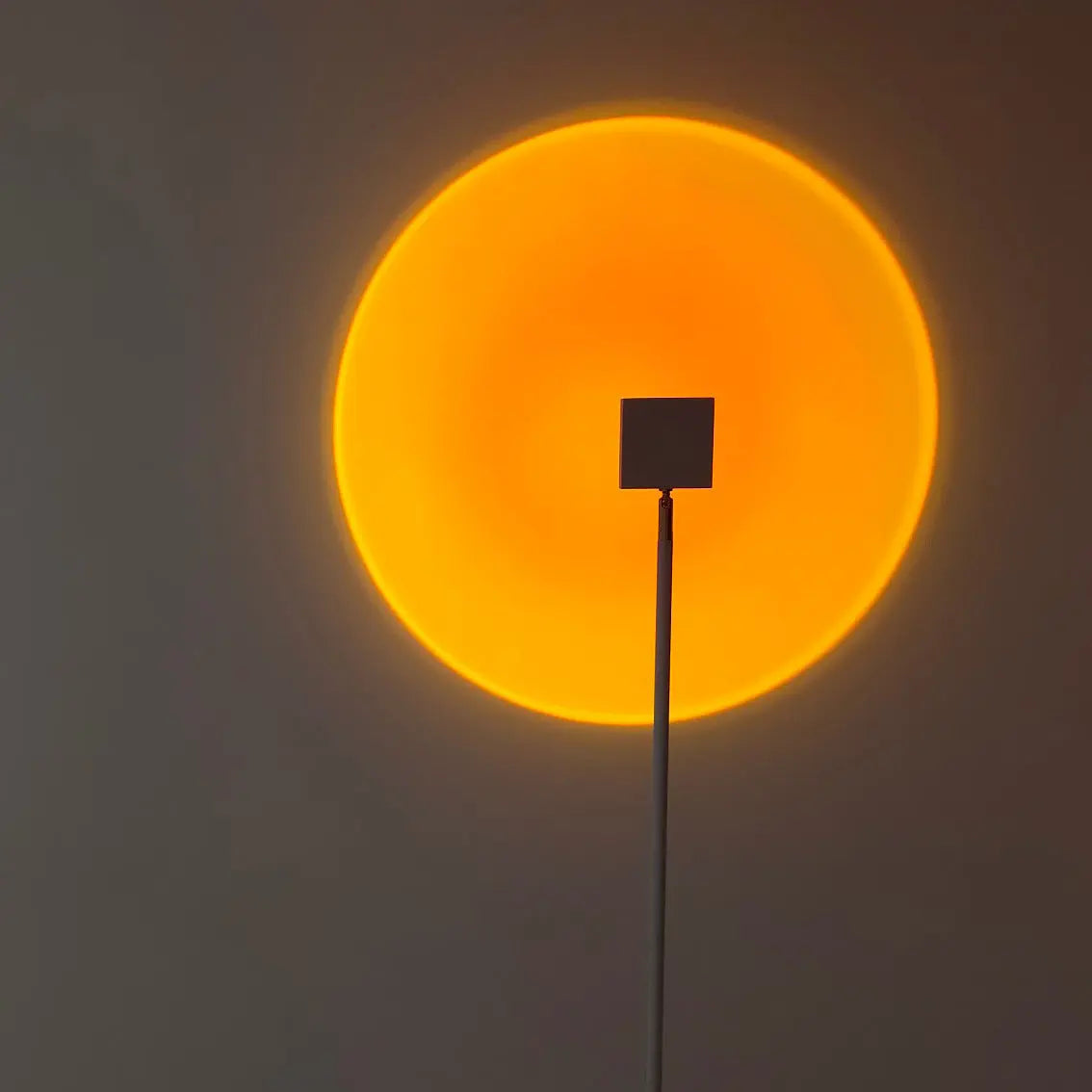 Floor Lamp LED Ring Slim Aluminum Sunset Red