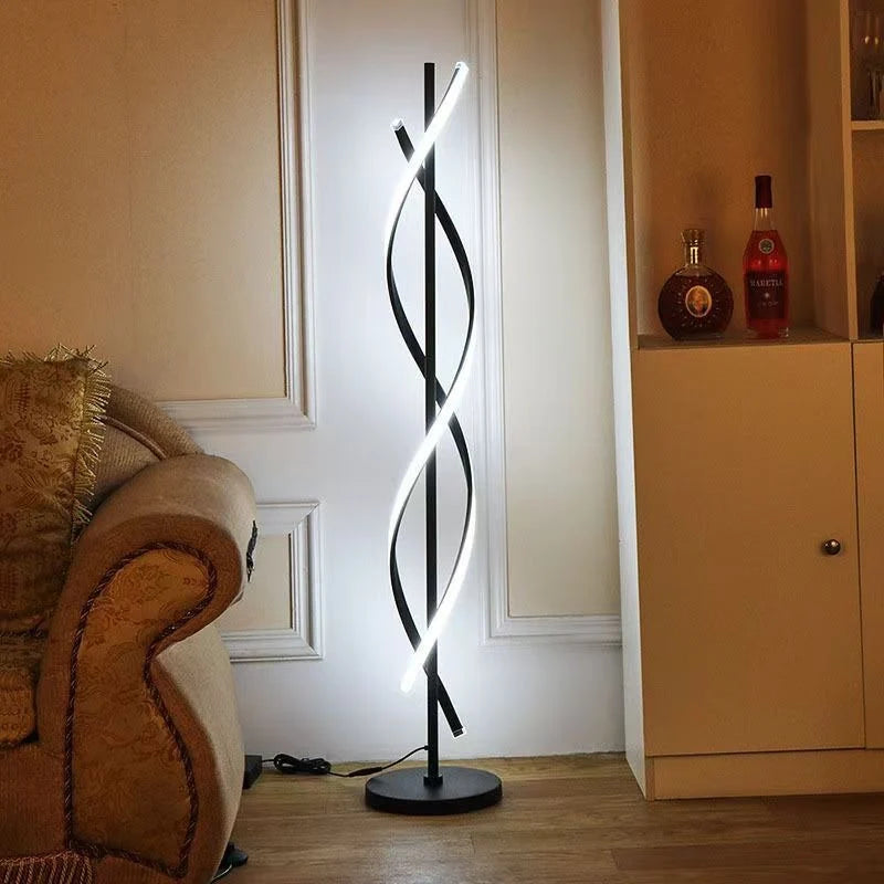 Floor Lamp Spiral Design Adjustable LED Ambient Lighting