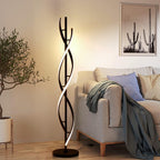 Floor Lamp Spiral Design Adjustable LED Ambient Lighting