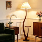 Floor Lamp With Integrated Side Table & Dimmable Lighting