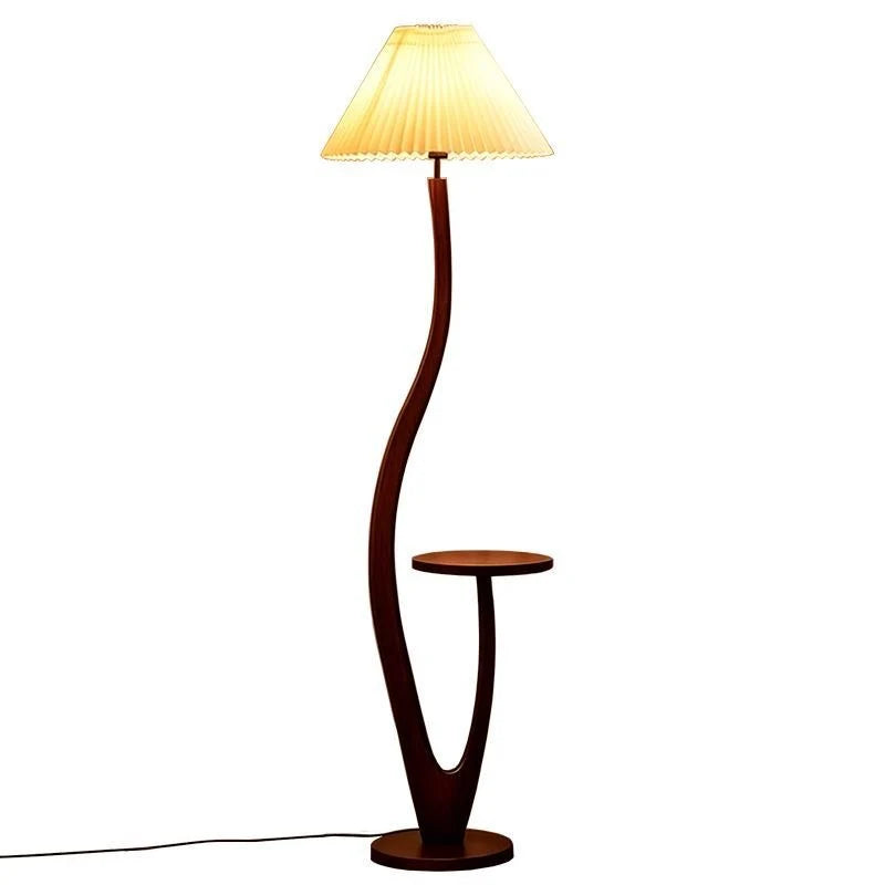 Floor Lamp With Integrated Side Table & Dimmable Lighting