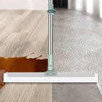Floor Squeegee Adjustable Handle 180° Rotating Silicone Blade