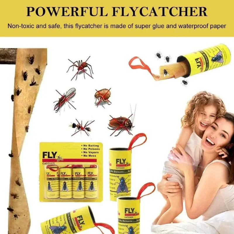 Fly Sticky Traps Non-Toxic Double-Sided Adhesive 40 Rolls