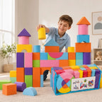 Foam Blocks Set Soft EVA & Non-Slip 52 Pieces