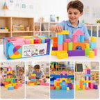Foam Blocks Set Soft EVA & Non-Slip 52 Pieces