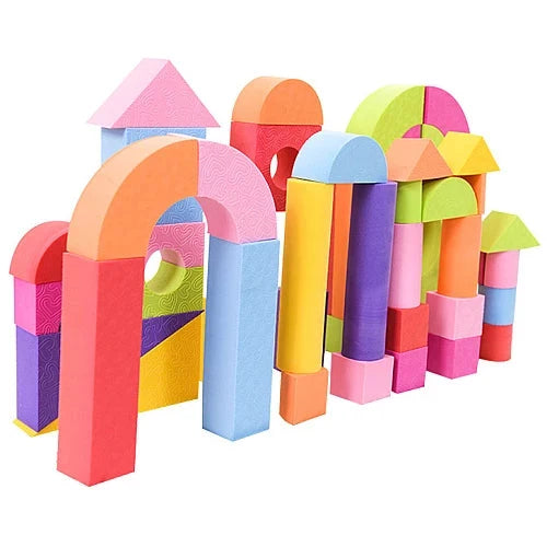 Foam Blocks Set Soft EVA & Non-Slip 52 Pieces