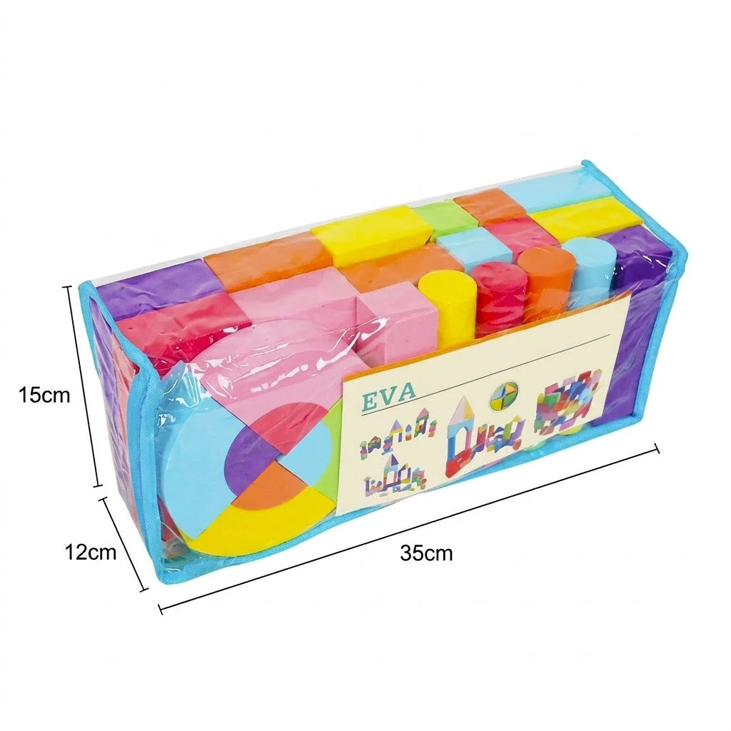 Foam Blocks Set Soft EVA & Non-Slip 52 Pieces
