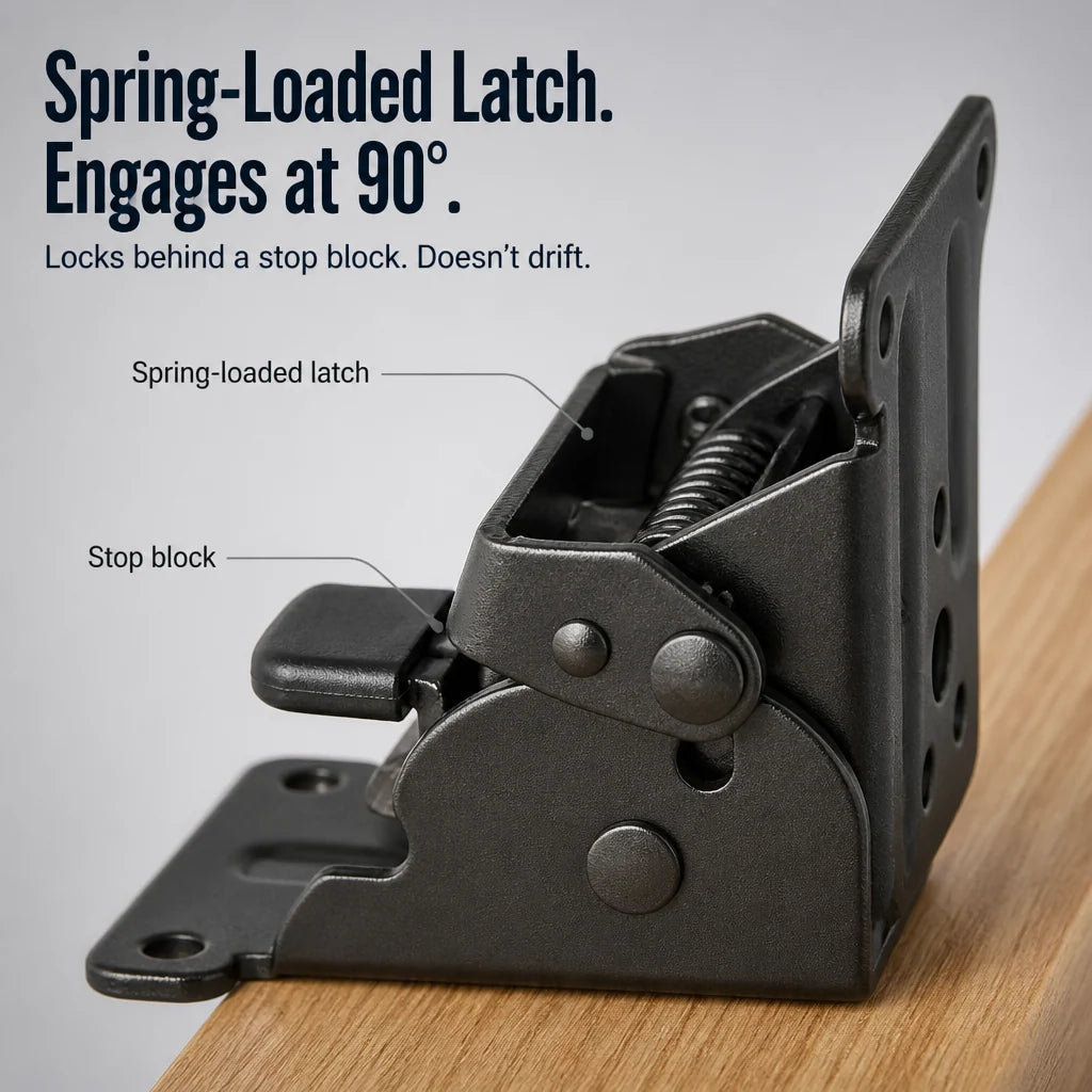 Folding Bracket Self-Locking 500 lb Capacity Per Pair