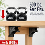Folding Bracket Self-Locking 500 lb Capacity Per Pair