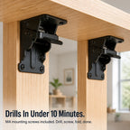 Folding Bracket Self-Locking 500 lb Capacity Per Pair