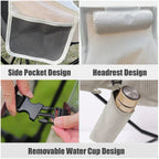 Folding Camping Chair Aluminum Frame & 600D Oxford Fabric