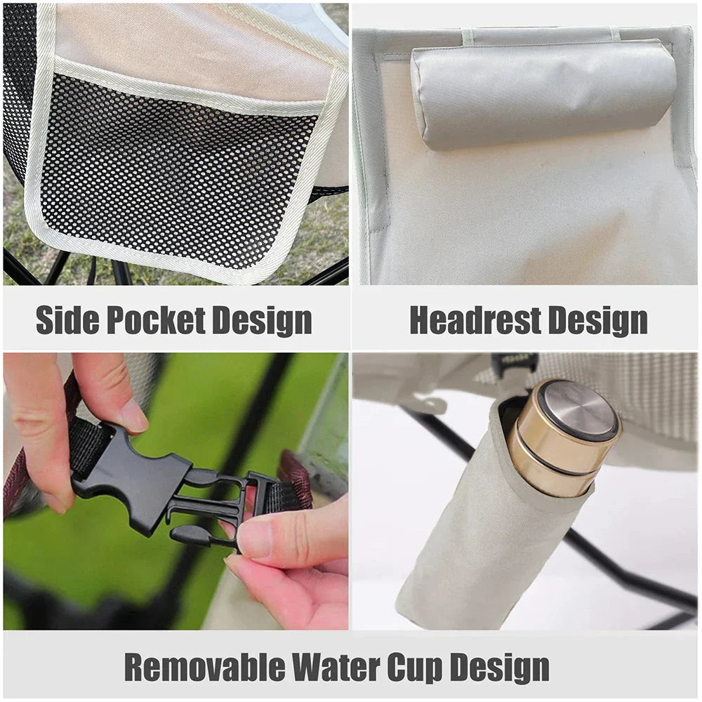 Folding Camping Chair Aluminum Frame & 600D Oxford Fabric