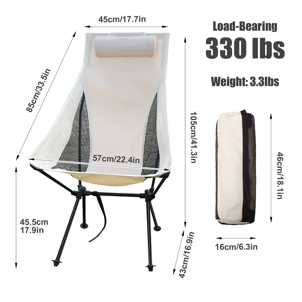 Folding Camping Chair Aluminum Frame & 600D Oxford Fabric