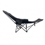 Folding Camping Chair Integrated Footrest Carbon Steel Frame