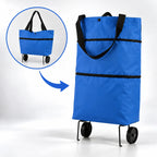 Folding Shopping Bag Trolley & Shoulder Water-Repellent