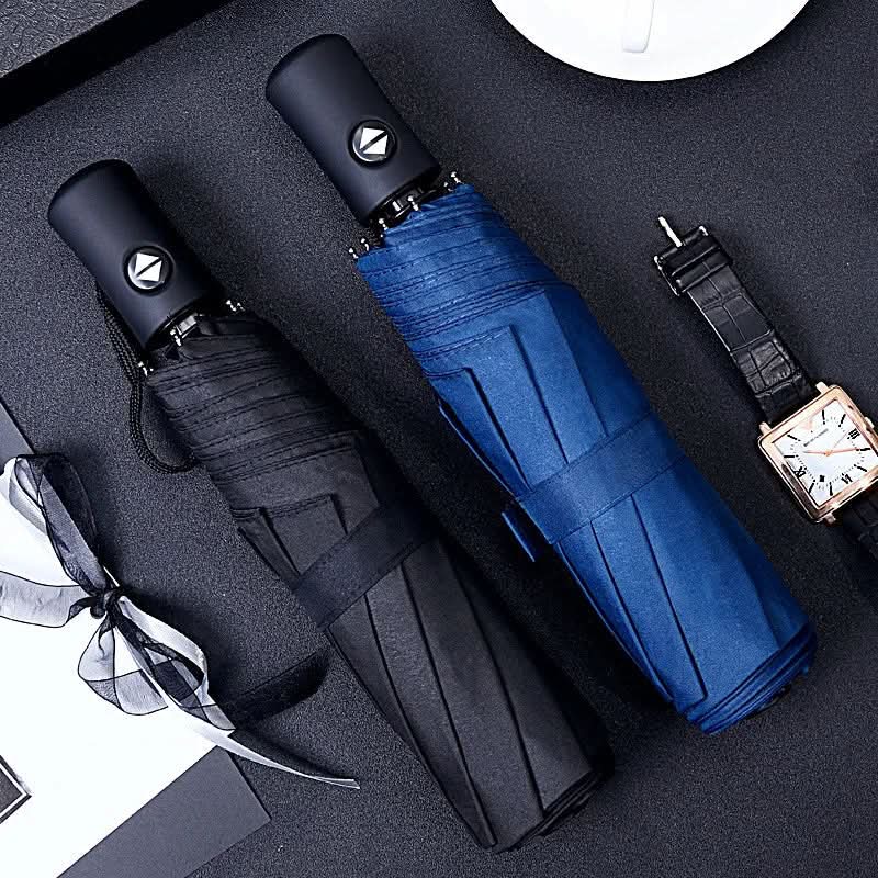 Folding Umbrella Automatic Open-Close UV-Protective Fiberglass Frame