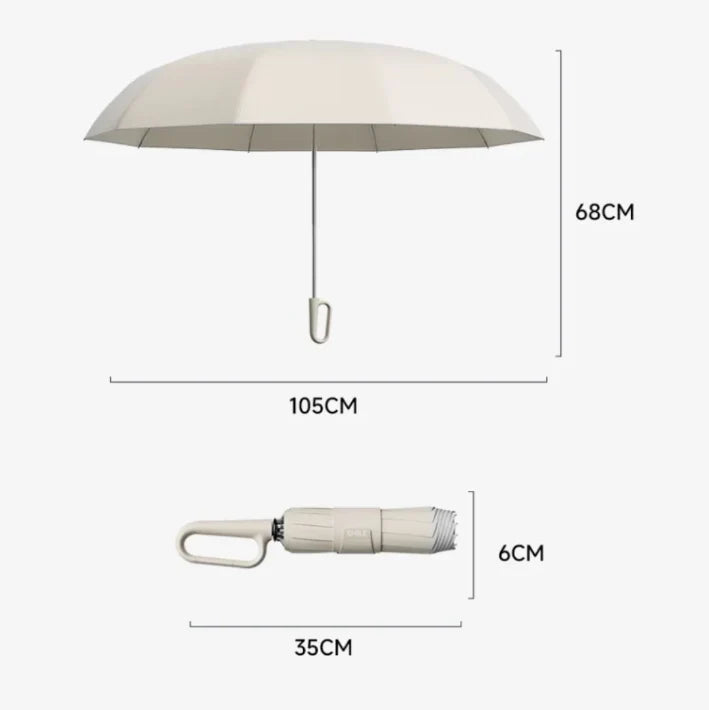 Folding Umbrella Wind-Resistant Reflective Trim Lightweight