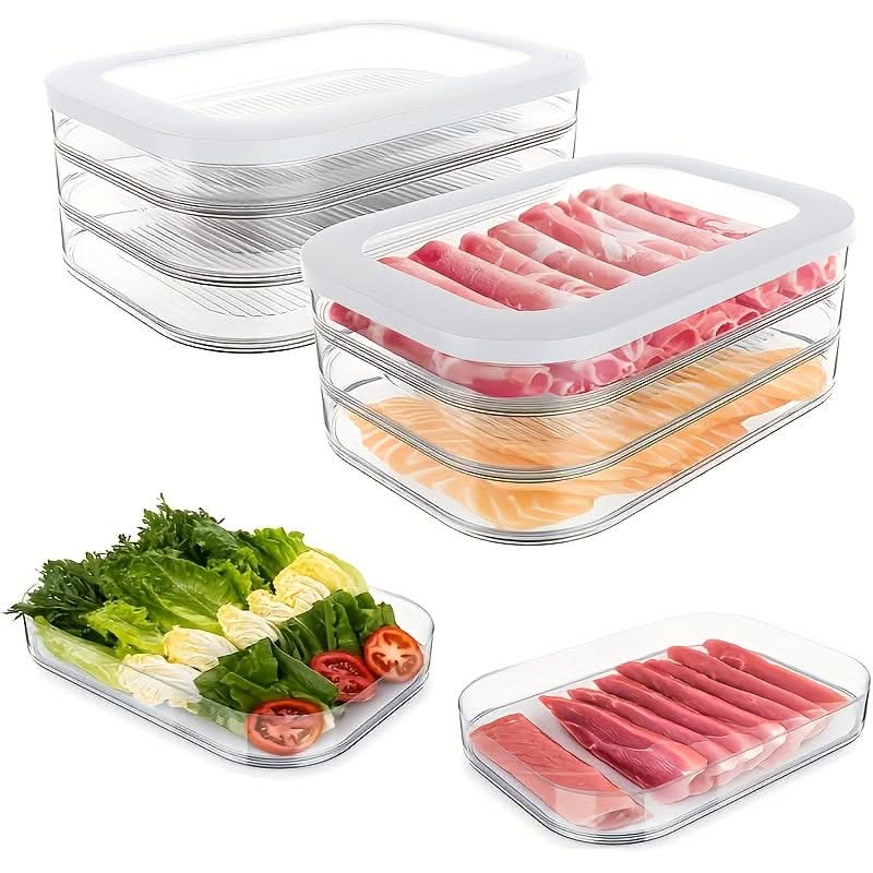Food Storage Container Stackable Leak-Proof Space-Saving