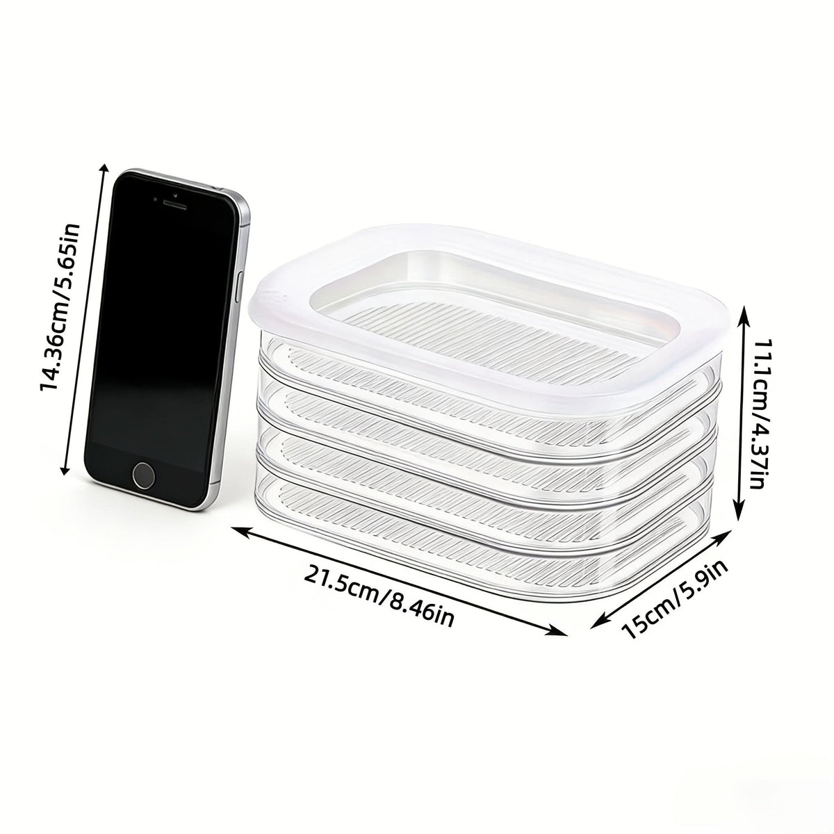 Food Storage Container Stackable Leak-Proof Space-Saving