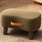 Footstool Pine Wood Frame Cushioned Seat Stackable