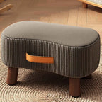 Footstool Pine Wood Frame Cushioned Seat Stackable