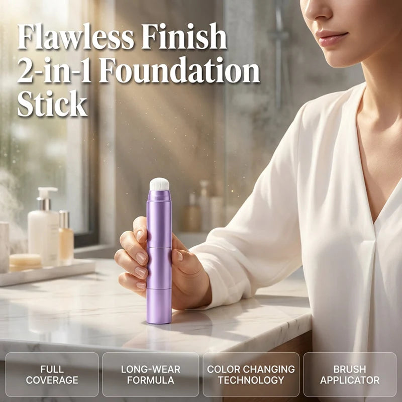 Foundation Stick Built-In Brush Smudge-Resistant Coverage