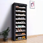 Freestanding Shoe Rack Tool-Free Assembly Breathable Zippered Cover