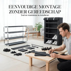 Freestanding Shoe Rack Tool-Free Assembly Breathable Zippered Cover