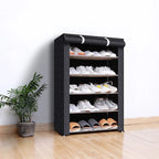 Freestanding Shoe Rack Tool-Free Assembly Breathable Zippered Cover