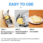 French Fry Cutter Stainless Steel Blades & Interchangeable Grids