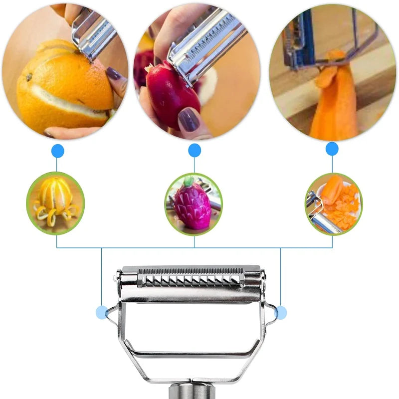 French Fry Cutter Stainless Steel Blades & Interchangeable Grids