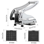 French Fry Cutter Stainless Steel Blades & Interchangeable Grids