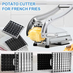 French Fry Cutter Stainless Steel Blades & Interchangeable Grids