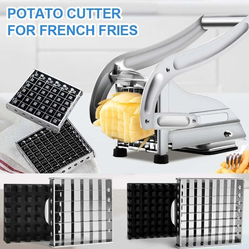 French Fry Cutter Stainless Steel Blades & Interchangeable Grids