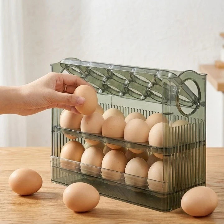 Fridge Egg Organizer Stackable & Space-Saving BPA-Free