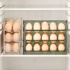 Fridge Egg Organizer Stackable & Space-Saving BPA-Free
