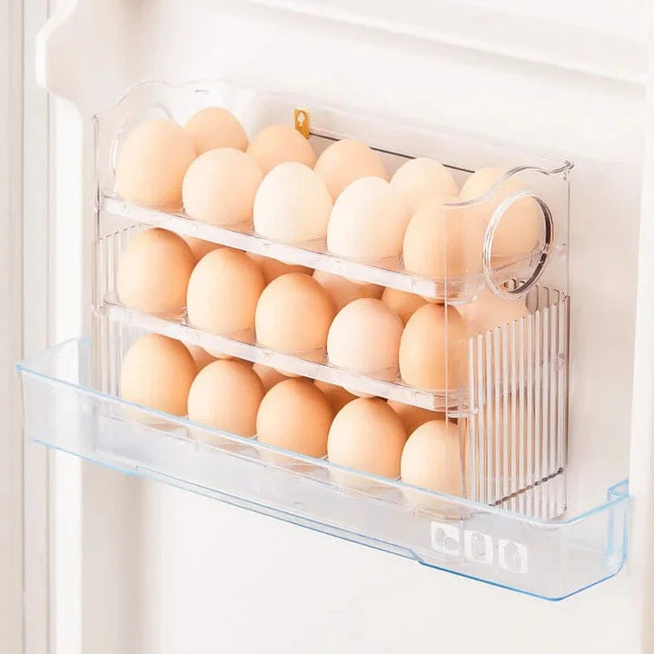 Fridge Egg Organizer Stackable & Space-Saving BPA-Free