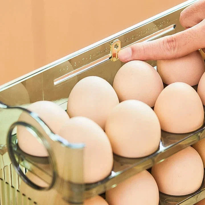 Fridge Egg Organizer Stackable & Space-Saving BPA-Free