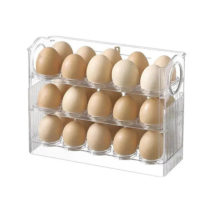 Fridge Egg Organizer Stackable & Space-Saving BPA-Free
