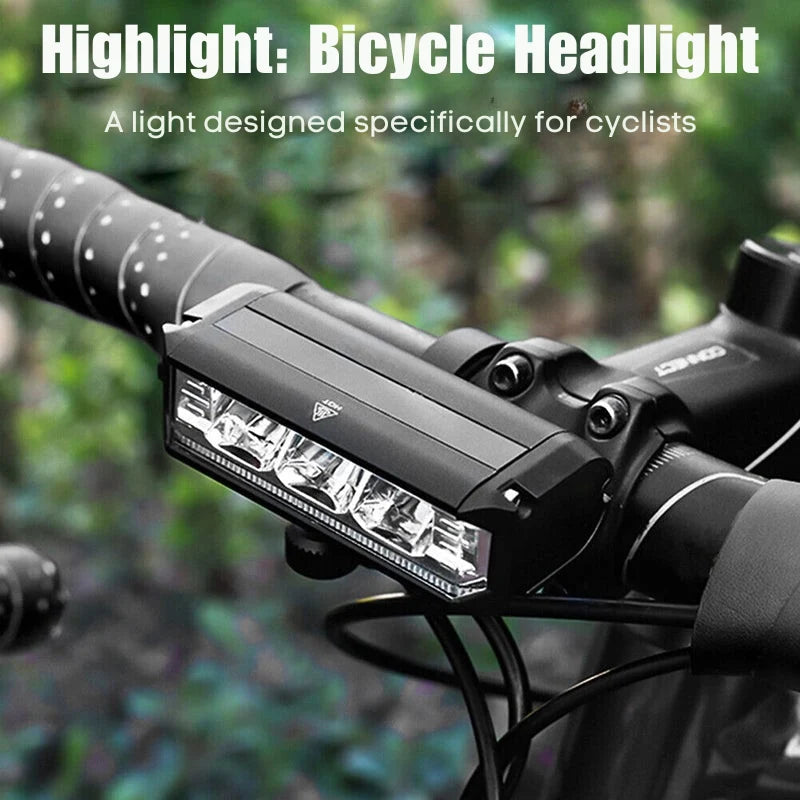 Front Bike Light 900 Lumens 180° Illumination USB Rechargeable