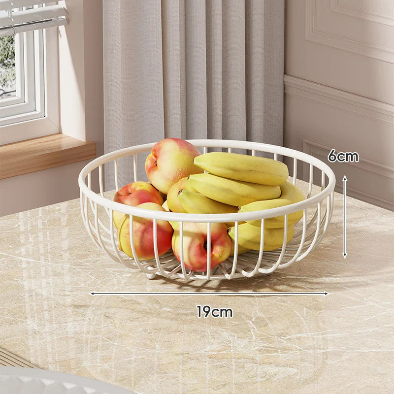 Fruit Bowl Stand Open-Wire Metal Space-Saving